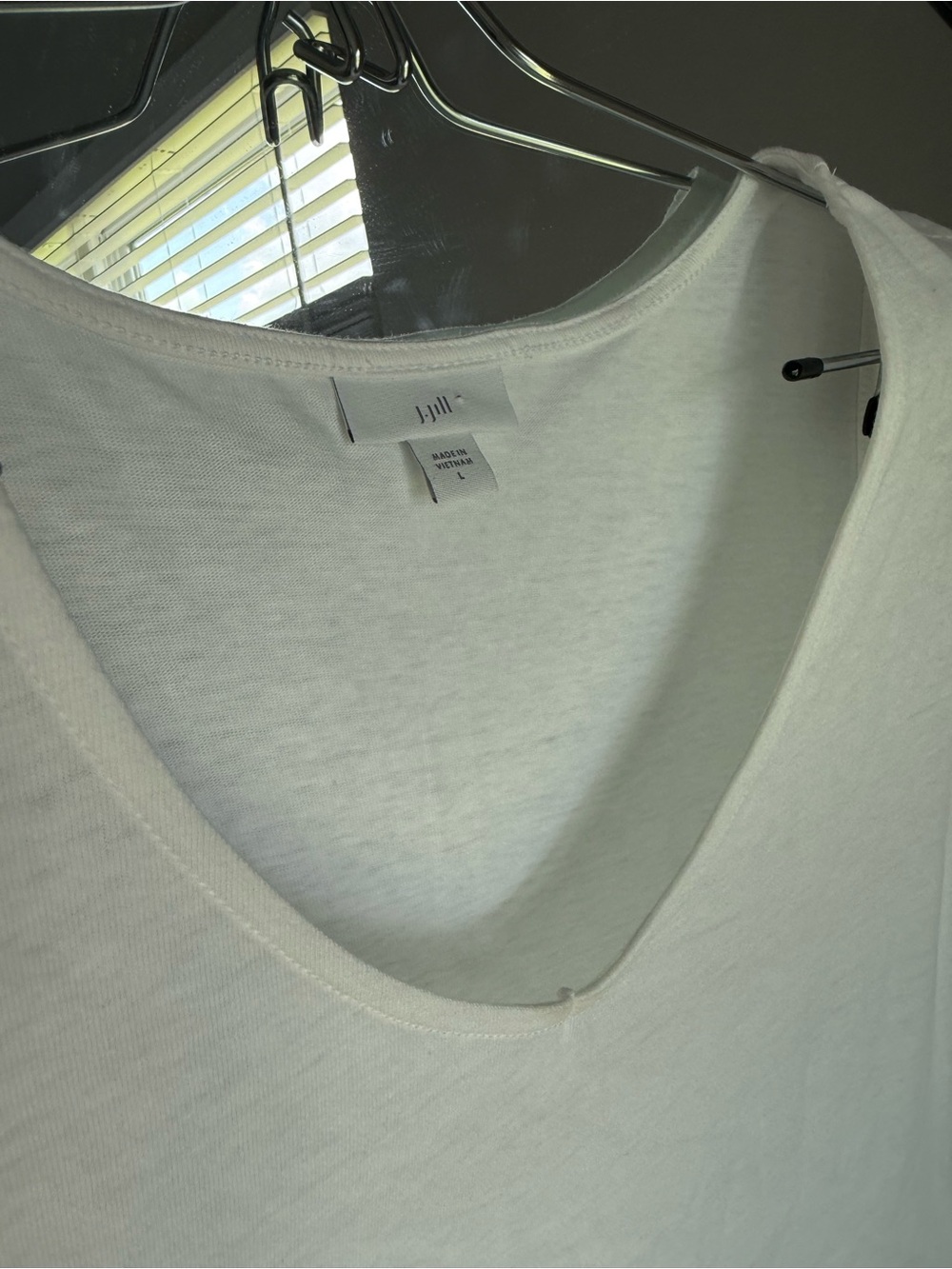 J Jill linen cotton blend white tank Large - Picture 3 of 6